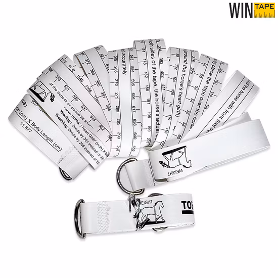 Fita métrica de peso e altura de cavalo impressa personalizada